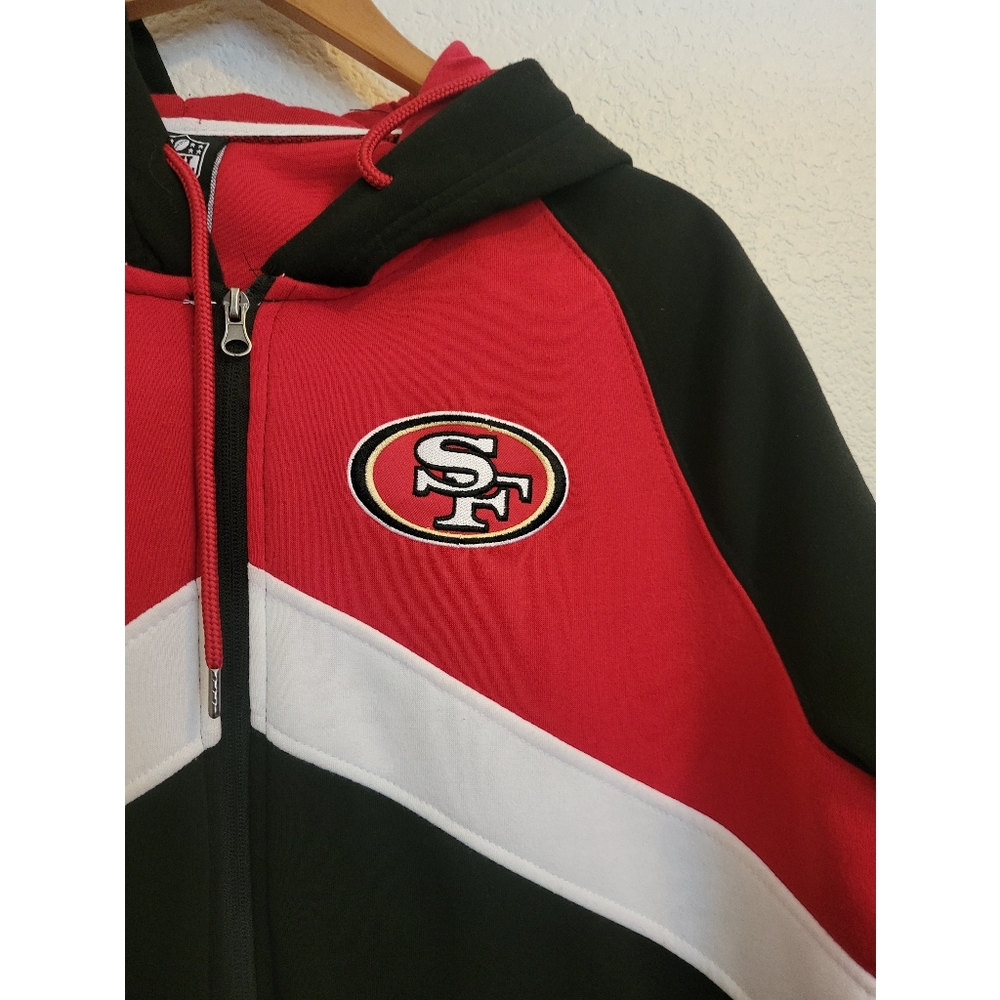 Mens San Francisco 49ers Red and Black Hoodie Size Xl - Picture 5 of 7